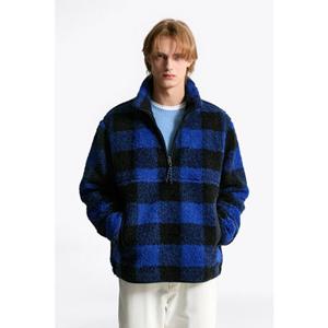 [타미힐피거종합관] 남성 테디 플리스 체크 풀오버 (T12F7TKJ650MT1 0MS)