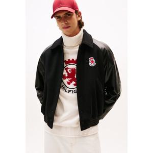 [타미힐피거종합관] 남성 레더 바시티 봄버 재킷 (T12F9LOT350MT1 BDS)