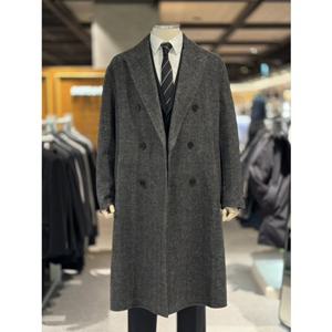 지오지아 25FW 2컬러 캐시미어혼방 세미오버 핸드메이드 더블코트 ADF4CB1102