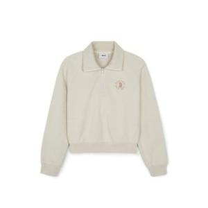 M MLB긴팔티 RQC 3FMTB0344-43CRD 베이직 원형로고 크롭 반집업 맨투맨