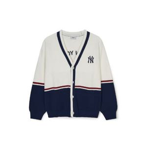 MLB자켓 RQC 3AKCV0144-50CRS 바시티 컬러블럭 버튼 가디건 뉴욕양키스