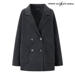[나인식스뉴욕]더블 버튼 와이드 카라 하프 긴팔 코트 (NP4JH010L0)