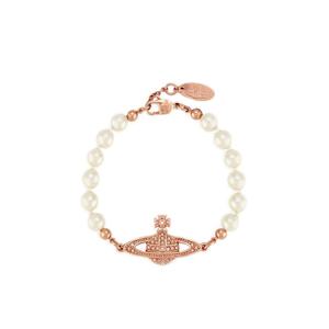 비비안웨스트우드 미니 바스 릴리프 진주 팔찌 로즈골드 61030001 G121