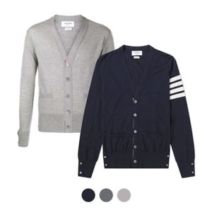 [캐리오버] 톰브라운 4바 스트라이프 파인 메리노 울 가디건 (컬러 3종) MKC002A 00014