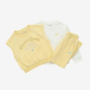 뉴발란스키즈트레이닝세트 RQJ NK9YE3101G-30 3PCS 라운드넥 여아 조끼셋업