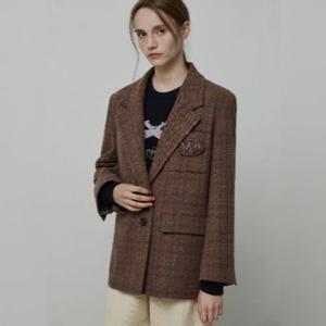 잇미샤 테일러드 싱글 체크 울 자켓 ITPBWJK830