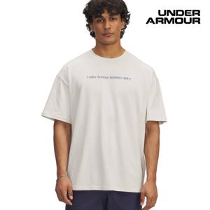 [언더아머(백)]남성 UA 러닝화 헤비웨이트 오버핏 라운드 반팔 티셔츠 6004897-110