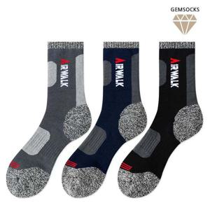 에어워크 남성 면기모 등산 중목 양말 1족