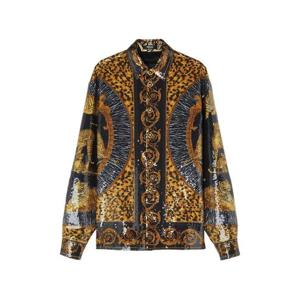 베르사체 레오파드 프린트 시퀸 장식 셔츠 10211311A15447