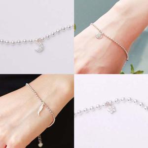 깃털 펜던트 볼 체인 실버 은 팔찌