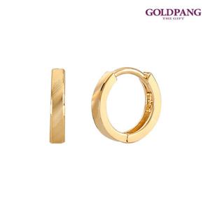 골드팡 14k 심플사선 링귀걸이 [소]