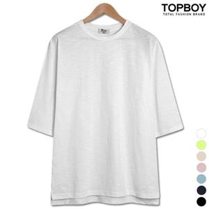 [탑보이][탑보이] 슬라브 7부 오버핏 반팔티 (MD253)