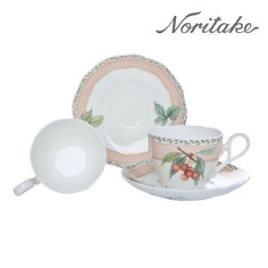 [노리다케] 4911 림 오차드가든 커피잔 2인조 (핑크)