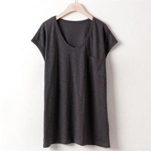 [강물처럼]빅사이즈사랑해요 0012L106 포켓 브이 나시 티 WW (71