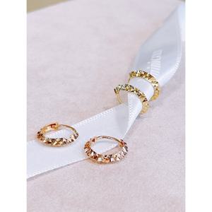 미니골드 14K 컷팅 원터치 귀걸이 ECPM4073