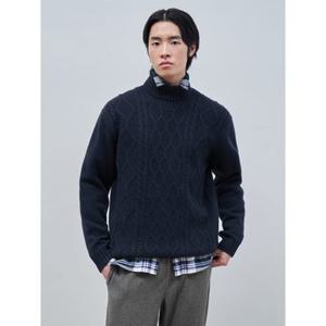[빈폴멘] 피셔맨 터틀넥 니트  네이비 (BC4Z51C70R)