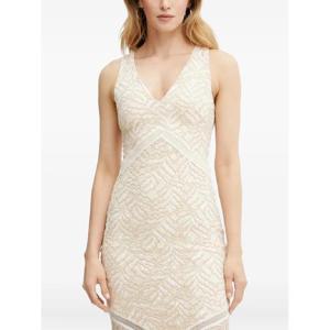 25 FW 게스 레이스 패널 V넥 미디 드레스 W5GT37KCS90 TP439534848