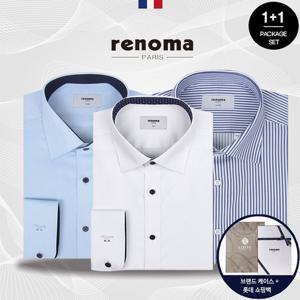 [레노마(셔츠)][1_+1세트] 레노마셔츠 긴팔 PREMIUM 링클프리 스판 남자 정장 와이셔츠