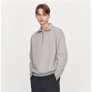 [지오다노]남성 무지 하프집업 아노락 기모 맨투맨 티셔츠 025925