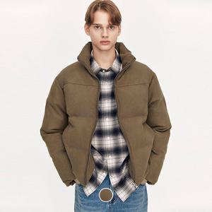 [지오다노/본사] 075929 스웨이드 목넥 패딩 푸퍼 (TAG가 164000원)