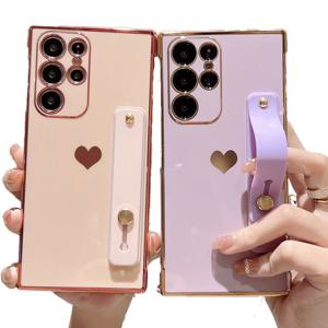 데켄스 갤럭시 S25 S24 S23 S22 S21 FE 울트라 플러스 스트랩 파스텔 젤리 하트 소프트 핸드폰 휴대폰 케이스M921