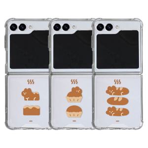 9C9C 빵인고양 젤하드 클리어케이스 갤럭시 Z 플립 5