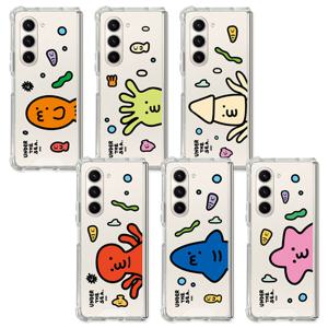 9C9C 빼꼼 언더더씨 젤하드 클리어케이스 갤럭시 Z 폴드 5