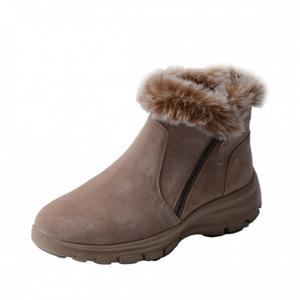 [소다(여성화)]여성 경량 퍼 앵글부츠 ALB303 SA32_ARLT 베이지 (4cm)