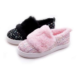 풋풋 트위드 루루 아동 털운동화 슬립온