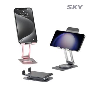 메탈 접이식 360도 회전 스마트폰 태블릿 탁상용 거치대 ES10XS