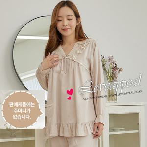 [러브어필] 국산 60수 모달코튼 오트밀 캐주얼 여자잠옷(WC9568)