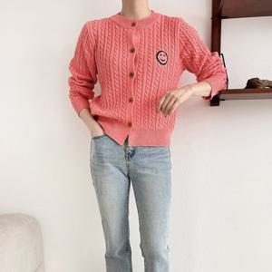 스마일 국산 여성 꽈배기 봄 니트가디건 21DS-WCD-3145-네이비