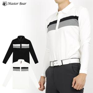 제로다몰 가슴포인트 스판 긴팔 카라 PK티 골프티셔츠 남성 골프