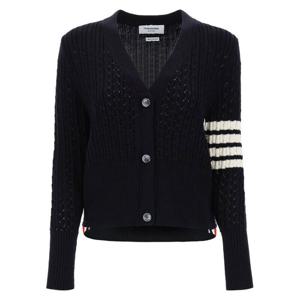 (명품) 톰브라운 24SS 사선완장 브이넥 울 가디건