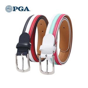 PGA 이태리 천연 통가죽 삼색비죠 여성 골프벨트 PG0LBT54