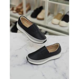 한슈 세이브존07 리얼가죽 통굽 슬립온 4CM HS83370vk