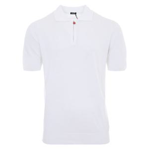 UMK1331 WHITE 키톤 니트 지퍼 폴로 반팔티