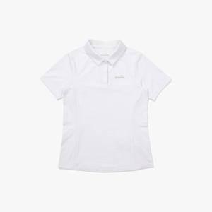 [디아도라] 퍼포먼스 메쉬 반팔 카라티 우먼 WHITE