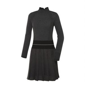 [와이드앵글] 여성 CO 스웨터 하이브리드 플리츠 원피스 L_WWU23W11