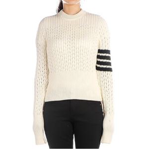 [톰브라운] 24SS (FKA445A Y1024 100) 여성 사선완장 니트