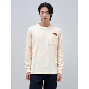 [빈폴멘] [Print Bakery] 기모 라운드넥 티셔츠  아이보리 (BC4941K010)