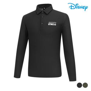 [디즈니]남성 백라인 로고 엠보 긴팔 카라 티셔츠 DO1MTS006