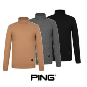 [핑골프] 남성 변형 조직 터들넥 긴팔 니트 111D3SR111