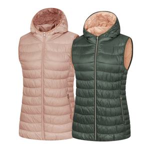 콜핑 여성 등산 경량 패딩 조끼 겨울 보온 필파워 후드일체형 2274VK605W
