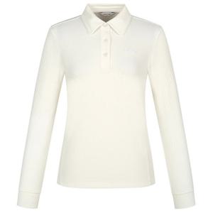 [핑골프][양말증정]여성 조직감 카라 긴팔 티셔츠 121D3TO181_WH