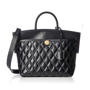 버버리 퀼팅 소사이어티 가죽 탑핸들 숄더백 크로스백 블랙 8025802 BURBERRY