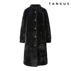 [탱커스]노카라 버튼업 포켓 롱 여성 퍼코트 (TW4CT004L0)