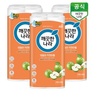 깨끗한나라 데일리 키친타올 150매 8롤 x 3팩