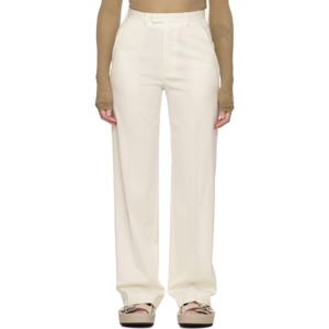 25 FW 메종마르지엘라 여성 오프 화이트 다트 스티치 슬랙스 241188F087031
