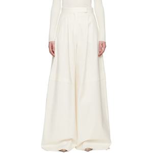 25 FW 막스마라 여성 오프 화이트 아보리아즈 슬랙스 242118F087005